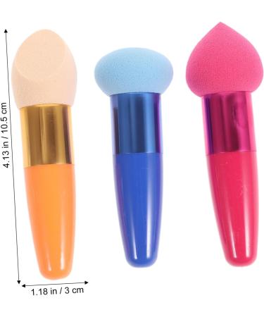 HAPINARY 3pc Makeup Powder Brush Concealer Sponge Lip Brush on Stick Cream Foundation Brush Gel Removing Tool Contour Brush Makeup Brush Tools Eye Shadow Travel Gourd - Buy Online on SooperMarket.com