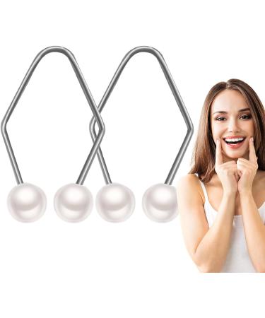 Dimple Trainer | Dimple Makers | Face Muscle Trainer | Stainless Steel Rustproof Smile Exercisers | Women Men Smile Correctors | Facial Beauty Training Tool For Working Reading (Sliver)