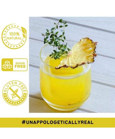 3.5 Oz Dehydrated Pineapple for Cocktails | Dried Pineapple garnish halfmoons | Dried pineapple with skin | Edible Cocktail Garnish | Dehydrated fruit for cocktails | Over 20 Pineapple halfmoons - Buy Online on SooperMarket.com