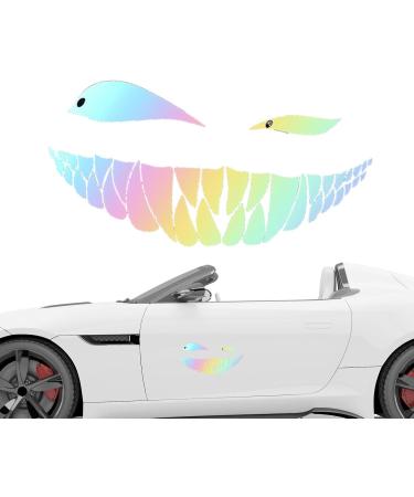 Devil's Skew Eye Funny Reflective Car Sticker - Self-Adhesive Vehicle Accessories for Windows Bumpers Trucks & Motorcycles - Buy Online on SooperMarket.com