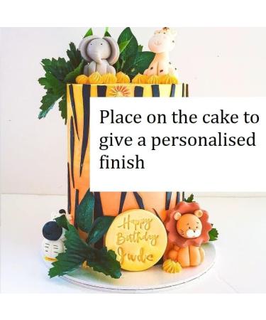 Lion Cake Topper - Edible Fondant Safari Jungle Cupcake Birthday Decoration with an Edible Glue - Baby Shower Party Supplies - Buy Online on SooperMarket.com