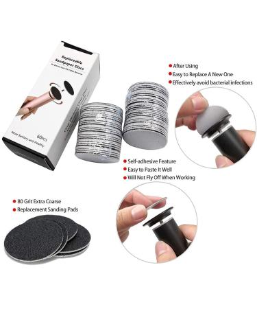 Electric Callus Remover with Adjustable Speed and 60pcs Sandpaper Disks - Professional Foot File for Dead Skin Removal - FCR-01 Black - Buy Online on SooperMarket.com