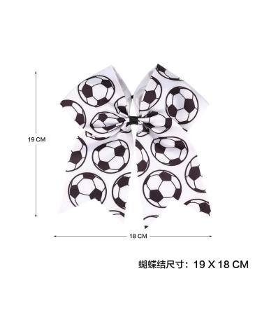 Soccer Cheer Bow Ponytail Holder PHB05 - Football Hair Tie & Hair Bow - Buy Online on SooperMarket.com