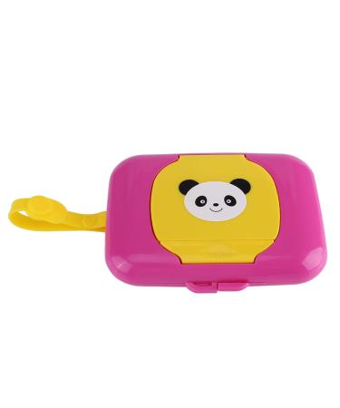 Wet Wipes Box Baby Outdoor Portable Wet Tissue Dispenser Case Infant Reusable Stroller Pram Wipes Box Convenient Fabric Case for Travel(Rose + Yellow) Baby Tissue
