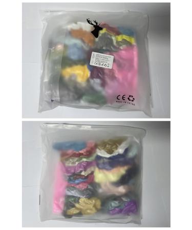 40-Piece Colorful Satin Hair Tie Set | Strong Elastic Bobble Bands & Monochrome Traceless Hair Accessories for Women & Girls - Buy Online on SooperMarket.com