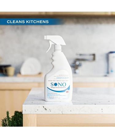 SONO Disinfecting Spray & Stain Remover | Hydrogen Peroxide Multi-Surface Cleaner | 3 Pack of 32 fl oz Bottles | Essential for Kitchen & Bathroom | Spring Travel Must-Have - Buy Online on SooperMarket.com