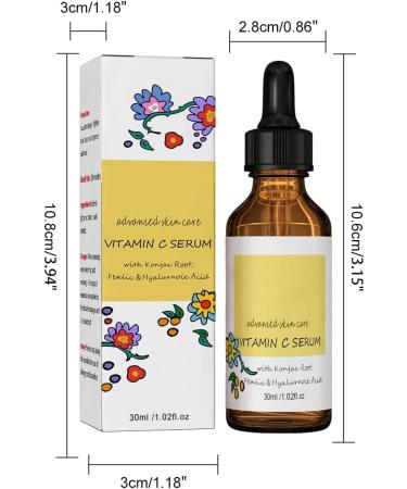 EHIOG Vitamin C Serum Vitamin C Serum and Hyaluronic Acid for Face Eye Contour Brighten Hydrate - Buy Online on SooperMarket.com