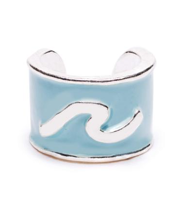 charMED Custom Stethoscope Charms - Wave Charm - Gifts for Nurses Doctors Veterinarians Technicians Surgeons & Healthcare Professionals - Metal Silver 0.5 Ring Charm