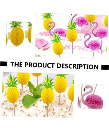 OFFSCH 19pcs Baking Decoration Insert Cake Topper Toppers Para Comida Cake Decor Topper Flamingo Cake Insert Decoration Fruit Cake Cupcake Three-dimensional Paper 3d Decorative Sign - Buy Online on SooperMarket.com