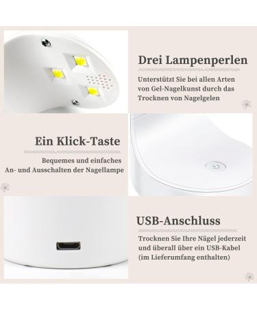 Mini LED UV Nail Dryer | Portable 16W USB Nail Lamp for Gel Nails & Manicure Tools - Black - Buy Online on SooperMarket.com