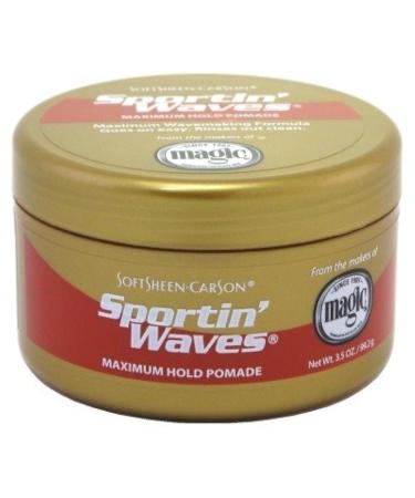 Soft Sheen Sportin Waves Maximum Hold Pomade 3.5 oz. 99.2 g (Pack of 1)
