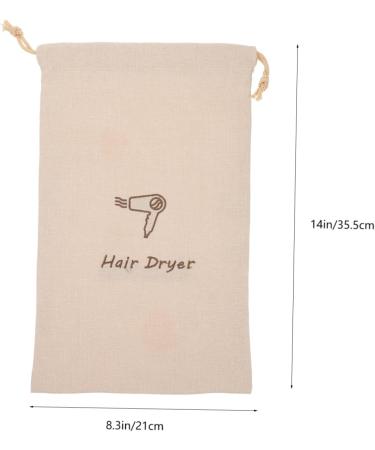 FOYTOKI Drawstring Bag Blow Dryer Canvas Travel Bag Hair Dryer Travel Case Hair Dryer Storage Bag Bags Linen - Buy Online on SooperMarket.com