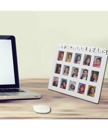 School Years Collage Frame for K-12 Graduation Photos - Holds 15 Pictures (White) - Buy Online on SooperMarket.com