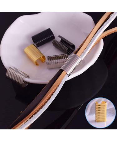 Adjustable Leather Rope Clip Crimping Cord Clamp 20mm 120pcs - Black | DIY Leather Cord Making - Buy Online on SooperMarket.com