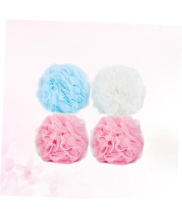 4PCS Bath Mesh Pouf Shower Sponge - Soft Bath Loofahs & Bath Balls for Luxurious Cleansing | International Shipping Available - Buy Online on SooperMarket.com