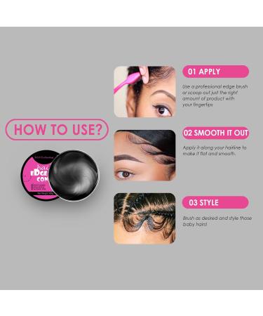 DAN Technology Edge Control Gel - Strong Hold & Baby Hair Styling for 4C Black Hair | 48 Hour Stay | International Shipping Available - Buy Online on SooperMarket.com
