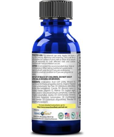Research Verified Nail Fungus Killer - 100% Natural Anti Fungal Nail Solution with Undecylenic Acid - 1 Month Supply - Buy Online on SooperMarket.com