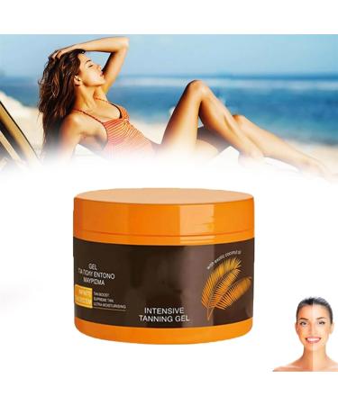 Luxury Intensive Tanning Gel Extreme Dark Intensive Tanning Luxe Gel Intensive Tanning Luxe Gel Tanning Oil for Beach Travel Size Natural Tanning Accelerator Cream for Outdoor Sun (1Pcs)
