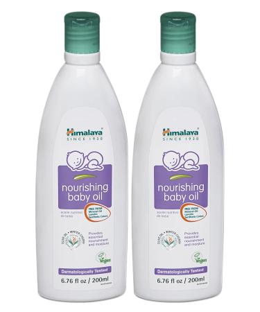 Himalaya Nourishing Baby Oil, Light & Non-Greasy for a Soothing Massage or Baby Bath, 6.76 oz, 2 Pack