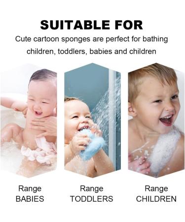 Buy Konjac Baby Bathing Sponges - 2PC Cartoon Children Washing Pads for Soft & Gentle Cleansing - Buy Online on SooperMarket.com