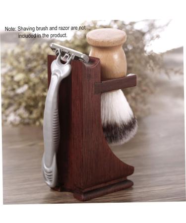 Premium Shaving Brush Stand - Wooden Holder with Non-Slip Base for Razors & Brushes | International Shipping - Buy Online on SooperMarket.com
