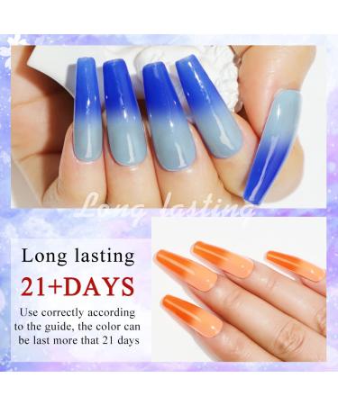 MIZHSE Mood Temperature Color Changing Nail Polish Set - 8 Colors Glow in the Dark Gel Polish Kit for DIY Nail Art Manicure at Home - Buy Online on SooperMarket.com