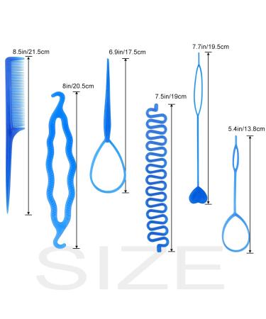 NAIHOD 2 Sets Tail Hair Tool - DIY Hair Loop Styling Set for French Braiding and Ponytails - Buy Online on SooperMarket.com
