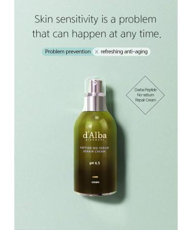 Buy d'Alba Peptide No-Sebum Repair Cream 1.69 fl oz - Hydrating & Balancing Moisturizer - Buy Online on SooperMarket.com