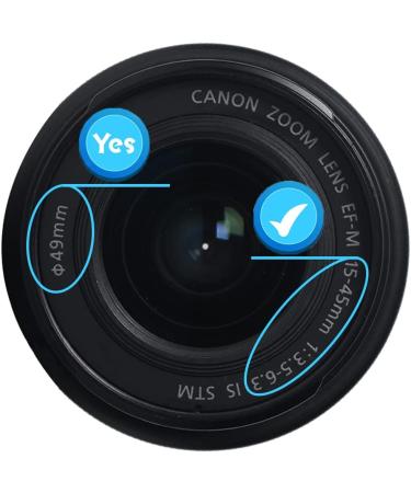 49mm Lens Cap Cover for Canon EOS M50 EF-M 15-45mm STM Lens - 3 Pack - Buy Online on SooperMarket.com