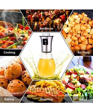 Miiepls Glass Oil Sprayer Bottle Vinegar and Oil Sprayer Vinegar Sprayer Set Oil Sprayer for Hot Air Fryer Oil Sprayer for Cooking Oil for BBQ Cooking Salads Baking Picnic and Grilling 100 ml - Buy Online on SooperMarket.com