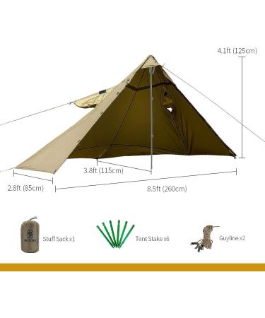 OneTigris TENTSFORMER Raincoat Bushcraft Poncho Tent - Waterproof Multiuse Rain Cover in Coyote Brown - Buy Online on SooperMarket.com