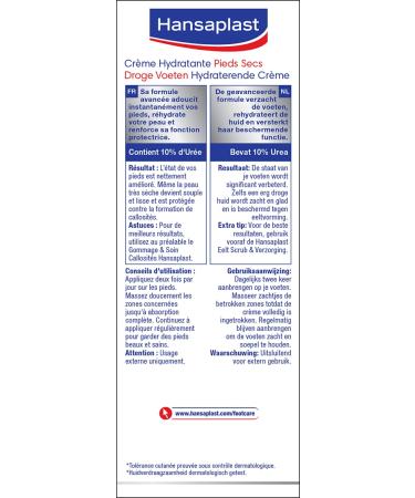 Hansaplast Foot Expert Regenerating Foot Cream 100ml Intensive Moisturizing Foot Care with 10% Urea for Soft Healthy Feet - Buy Online on SooperMarket.com