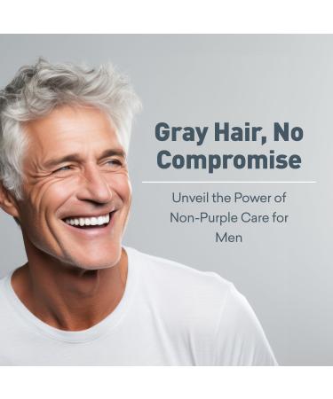Just Nutritive Men's Gray Hair Shampoo | Sulfate-Free Brassy Tone Remover | Natural Gray Hair Treatment | 8 oz - Buy Online on SooperMarket.com
