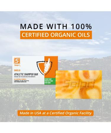 Solpri Shield Natural Athlete's Shampoo Bar 4 oz - Energizing Hair Care - Buy Online on SooperMarket.com