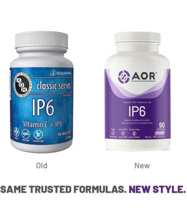 AOR - IP6 Supplement 33.33mg 90 Capsules - IP6 Inositol and Vitamin C Ascorbic Acid Capsules for Immunity Support and Detoxification Supplement - Antioxidant Supplement - Vitamin C Supplement - Buy Online on SooperMarket.com