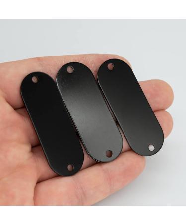 StayMax Aluminum Engraving Blanks Tags Stamping Blanks Tags with 2 Holes 25 Pack (Black) - Buy Online on SooperMarket.com