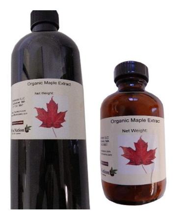 OliveNation Organic Maple Flavor Extract, PG Free, Non-GMO, Gluten-Free, Kosher, Vegan - 4 ounces