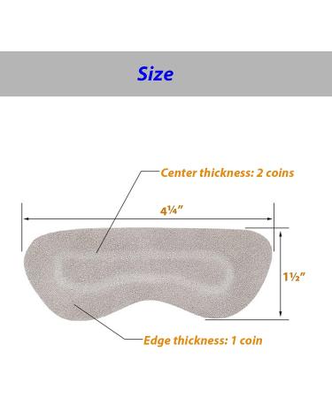 Wotermly 2 Pairs Cow Leather Heel Grips - Grey Heel Pads for Loose Women's Shoes - Buy Online on SooperMarket.com