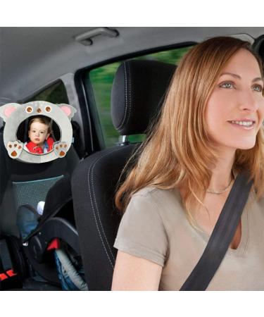 AIPINQI Baby Car Mirror - Shatterproof Cartoon Mirror for Rear and Forward Facing Seats - Koala Design for Infant Safety - Buy Online on SooperMarket.com