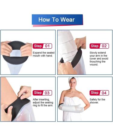 Mautacly Waterproof Cast Cover Arm Adult Forearm for Shower Bath Swimming Watertight Protection Wrists Wound - Buy Online on SooperMarket.com