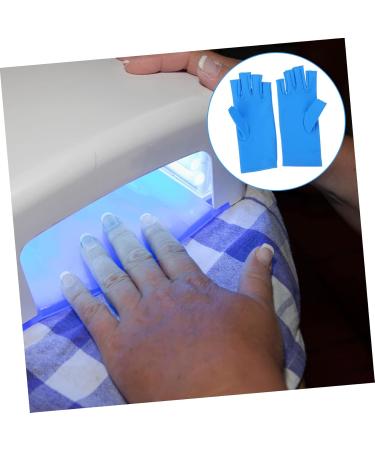 PLAFOPE 2 Pairs Nail Gloves Fingerless Gloves para U as Nails Shield Glove Nail Dryer Anti Glove Gel Nail Glove Hand Cover Glove Manicures Glove Sun Glove Tool Elastic Spandex - Buy Online on SooperMarket.com