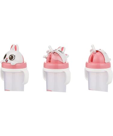 Edison Friends 3D Non-Spill Straw Cup - BPA Free, Platinum Silicone, White Rabbit Design | 10.1 Oz - Made in Korea - Buy Online on SooperMarket.com