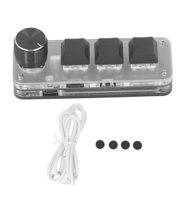 3-key Keyboard Widely Used ABS Multi-function Programmable Mini Keyboard Blue Switch with Button for Games - Buy Online on SooperMarket.com