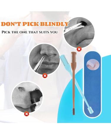 WEERSHUN 2-in-1 Nasal Hair Cutter - 2024 Double-Sided Nose Hair Knife & Portable Ear Picker - Manual 360 Rotating Nostril Hair Remover Tool for Men & Women (Blue 3pcs - Buy Online on SooperMarket.com
