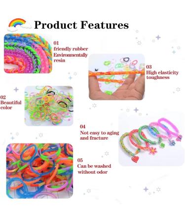 Kayzyue Rubber Band Bracelet Kit - DIY Loom Bracelet Making Kit with 12000 pcs, Charms, Y-Looms, Crochet Hooks, and S-Clips - Buy Online on SooperMarket.com