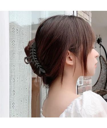Fish Bone Hair Claw Clip - Non-slip Hair Styling Accessory for Women - Black Fishbone Design - Buy Online on SooperMarket.com