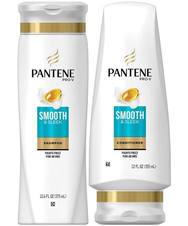 Pantene Pro-V Smooth & Sleek Duo Set Shampoo & Conditioner 12-12.6 Fl Oz
