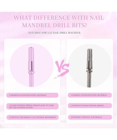 Small Sanding Bands for Nail Drill - 100Pcs 180 Grit Mini Sanding Bands with 3.1mm Mandrel Bits for Acrylic & Gel Manicures (Purple - Buy Online on SooperMarket.com