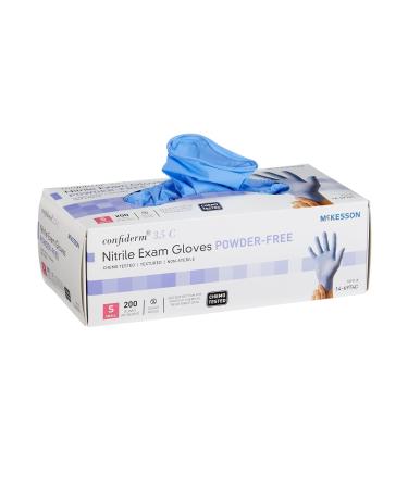 McKesson Confiderm 3.5C Nitrile Latex-Free SM Exam Gloves Small Chemo Tested Powder-Free 200/BX