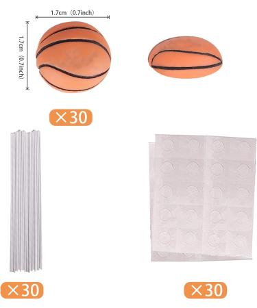 Rsstarxi 30 Pack Basketball Cupcake Toppers Resin Figurine Basketball Cupcake Food Desserts Decorations for Basketball Theme Baby Shower Kids Boy Girls Birthday Party Cake Decoration - Buy Online on SooperMarket.com